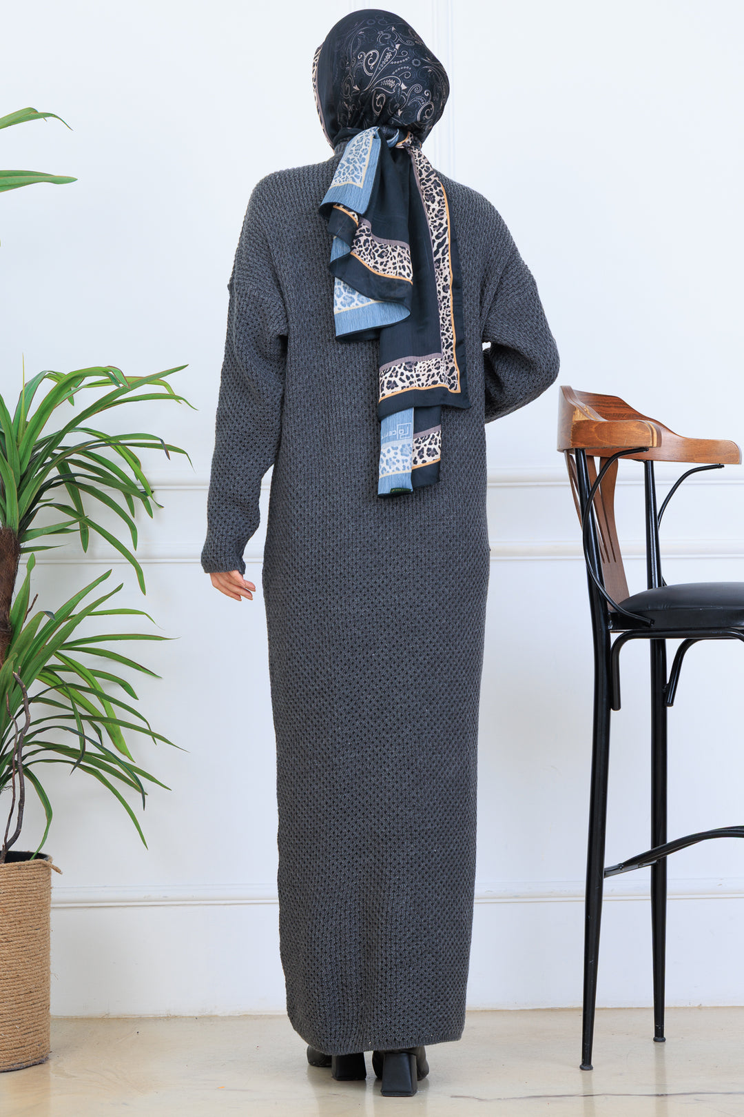 BNG Women Knitted Dress N7074 Anthracite - Tuscaloosa