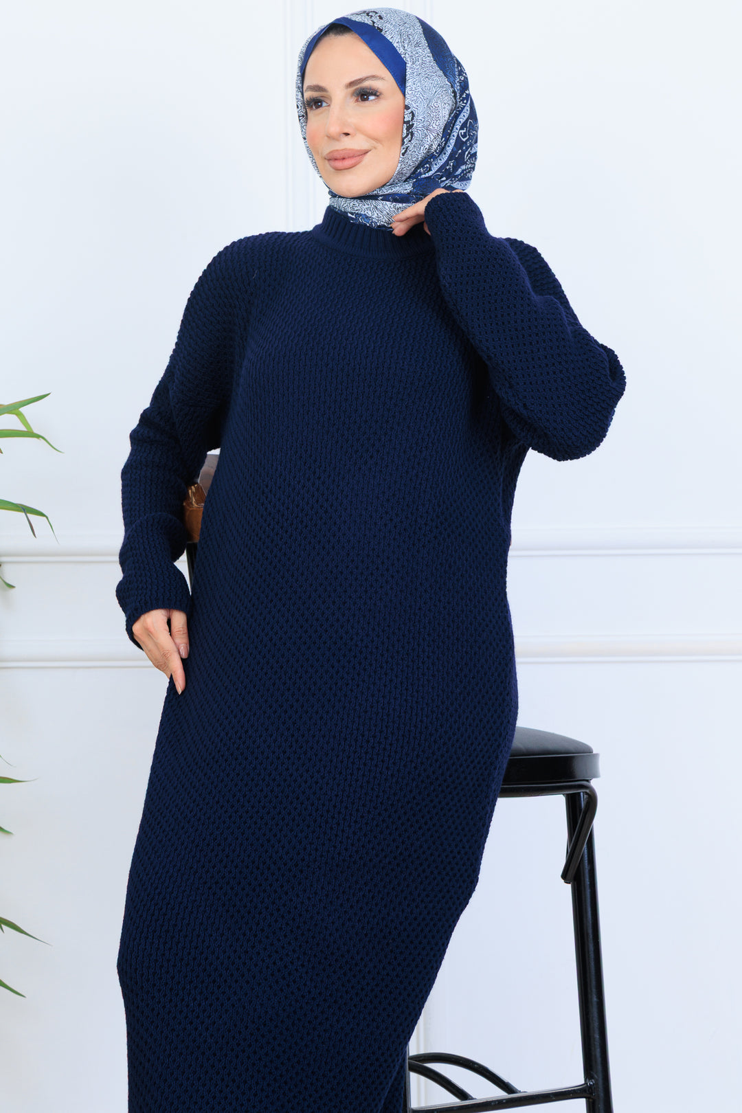 BNG Women Knitted Dress N7074 Navy Blue - Coventry