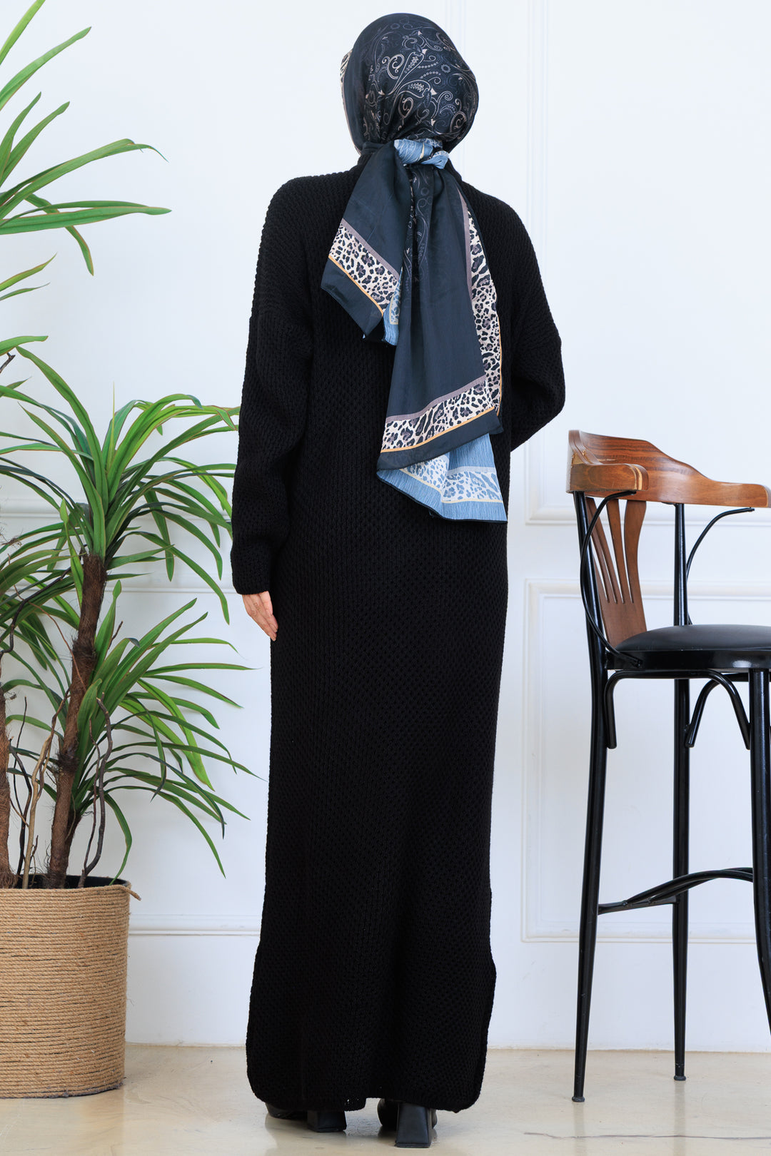 BNG Women Örgülü Triko Elbise N7074 Siyah - Tucson