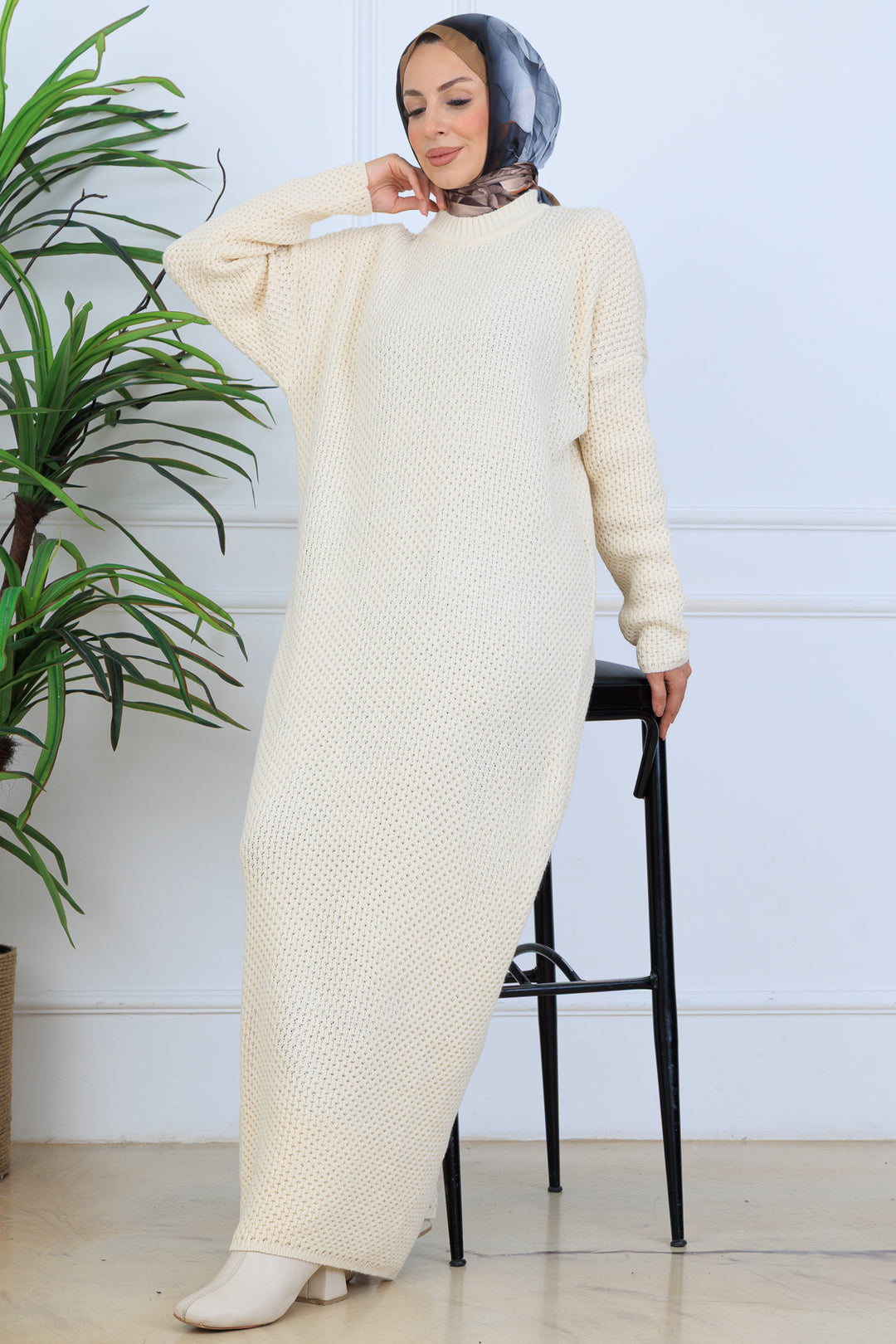 BNG Women Knitted Dress N7074 Stone Color - Luxembourg