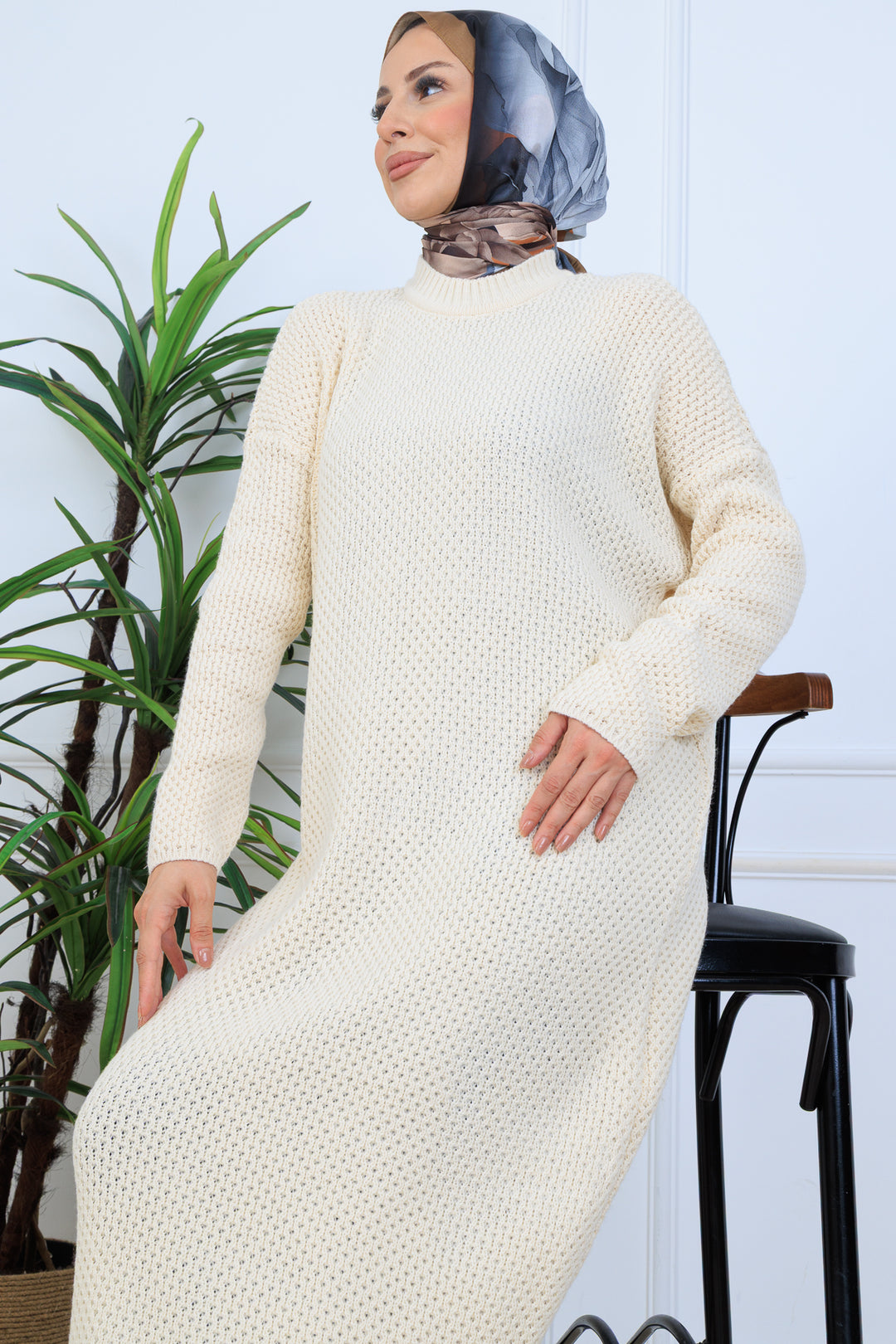 BNG Women Knitted Dress N7074 Stone Color - Luxembourg