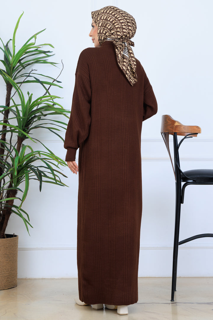 BNG Women Ribbed Knit Dress N7080 Brown - Chalco