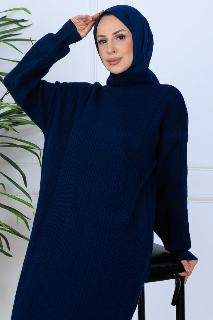 BNG Women Ribbed Knit Dress N7080 Navy - St. Thomas