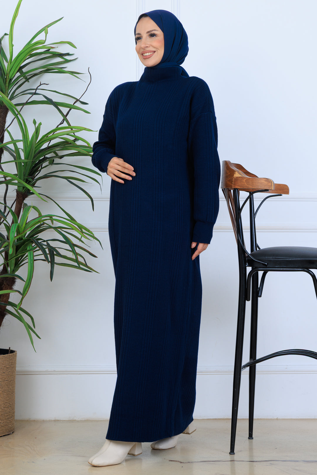 BNG Women Ribbed Knit Dress N7080 Navy - St. Thomas