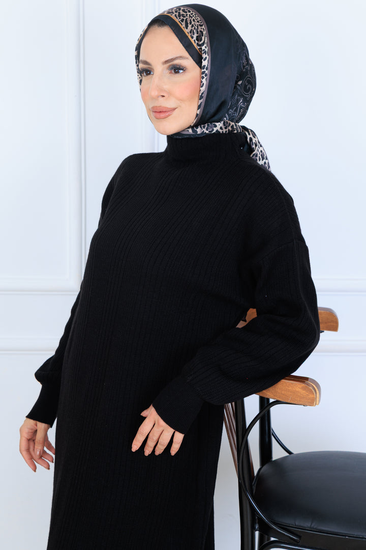 BNG Women Ribbed Knit Dress N7080 Black - Clovis