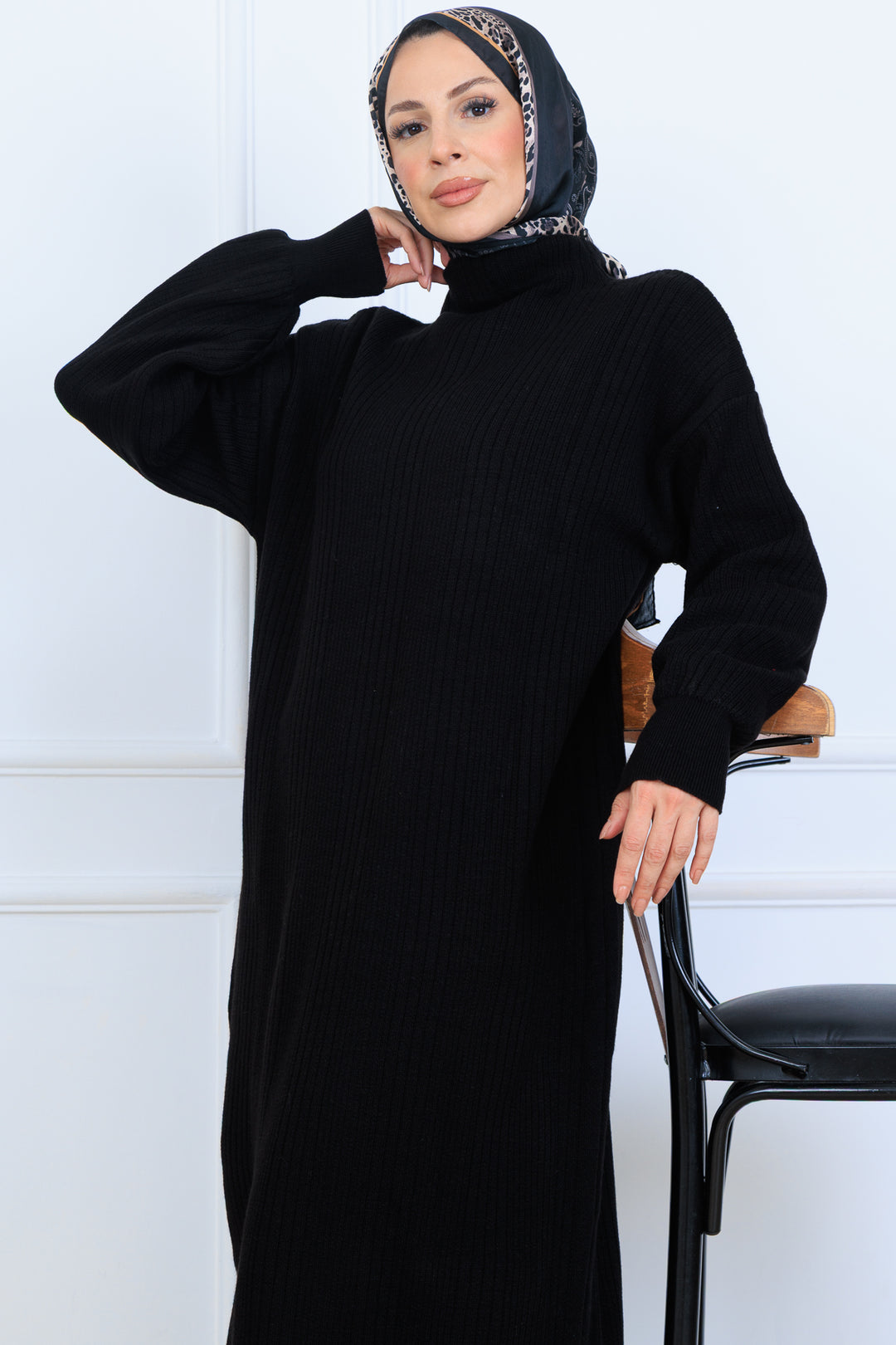 BNG Women Ribbed Knit Dress N7080 Black - Clovis