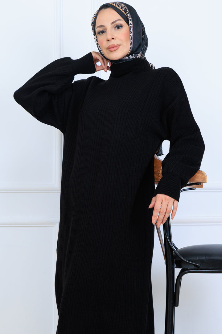 BNG Women Ribbed Knit Dress N7080 Black - Clovis