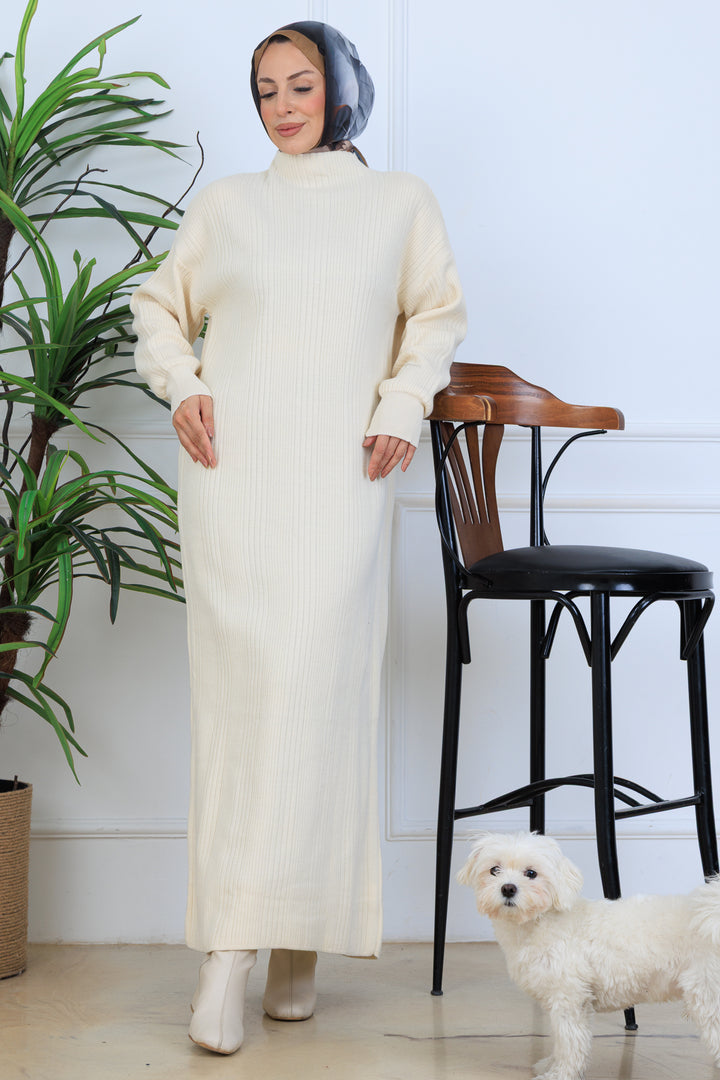 BNG Women Ribbed Knit Dress N7080 Stone Color - San Antonio Abad