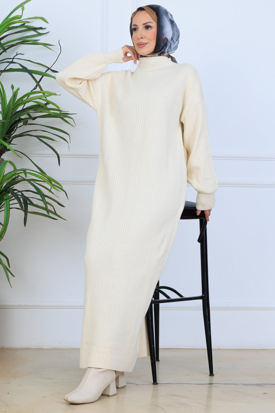 BNG Women Ribbed Knit Dress N7080 Stone Color - San Antonio Abad