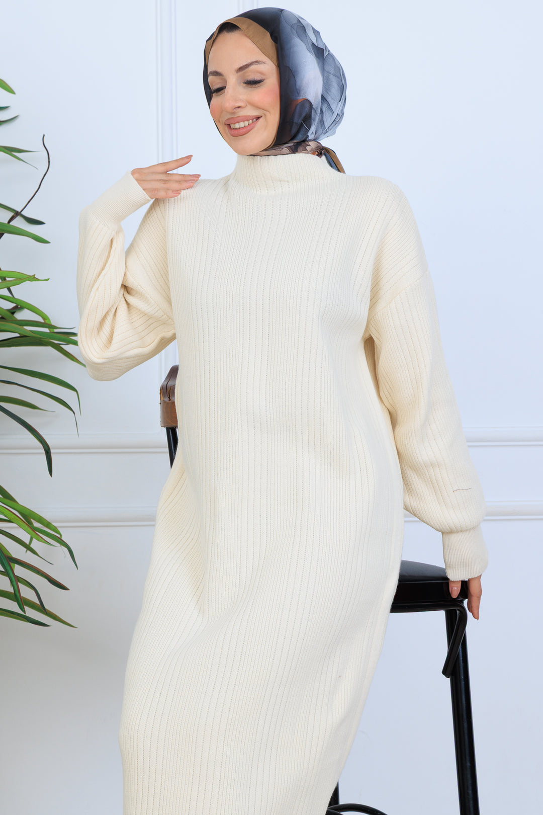 BNG Women Ribbed Knit Dress N7080 Stone Color - San Antonio Abad