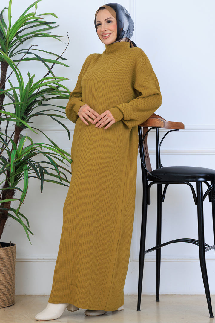 BNG Women Ribbed Knit Dress N7080 Olive Green - San Jacinto