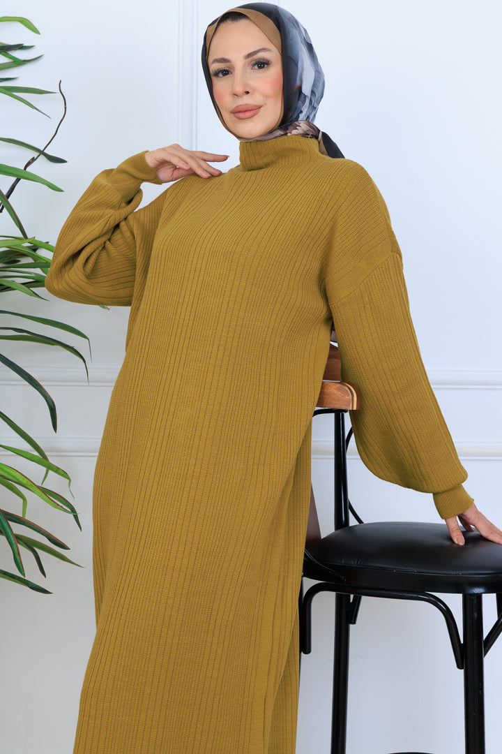 BNG Women Ribbed Knit Dress N7080 Olive Green - San Jacinto
