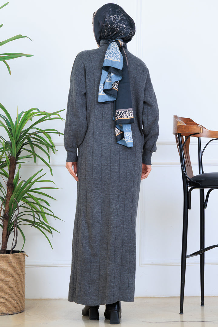 BNG Women Ribbed Knit Dress N7085 Anthracite - Calgary