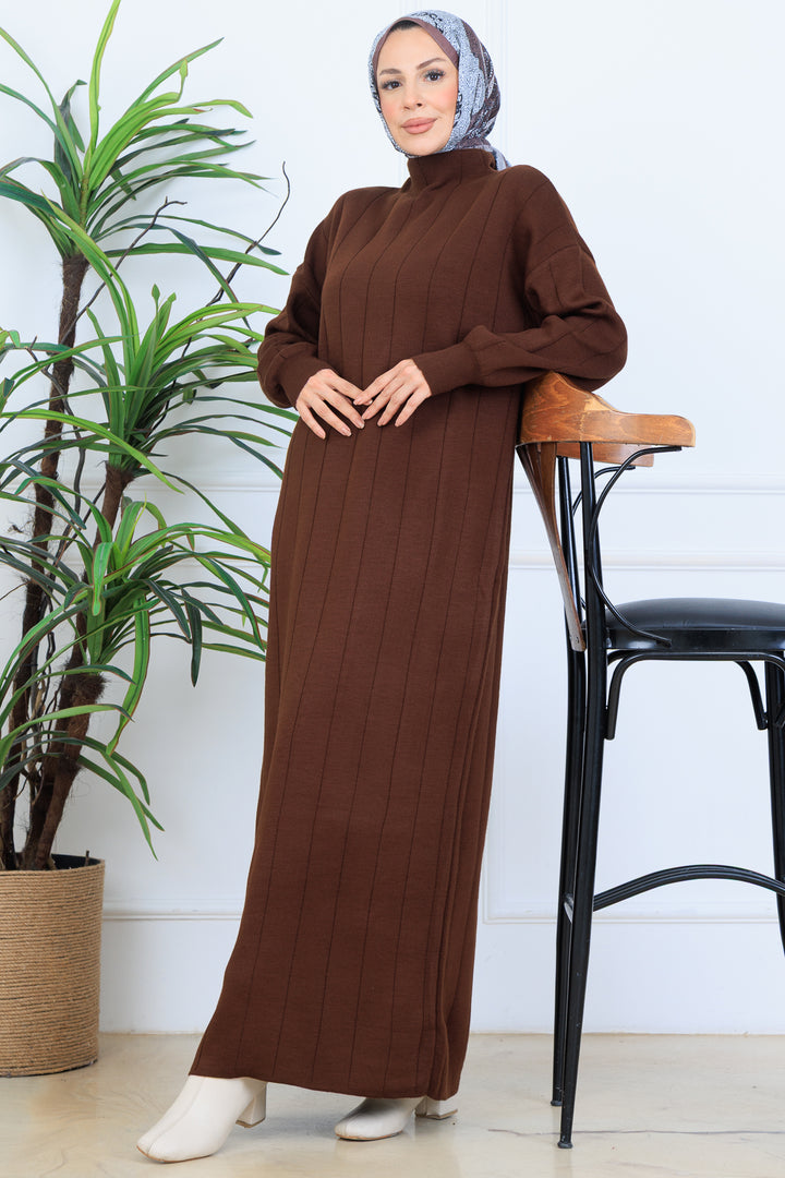 BNG Women Ribbed Knit Dress N7085 Brown - Paramount