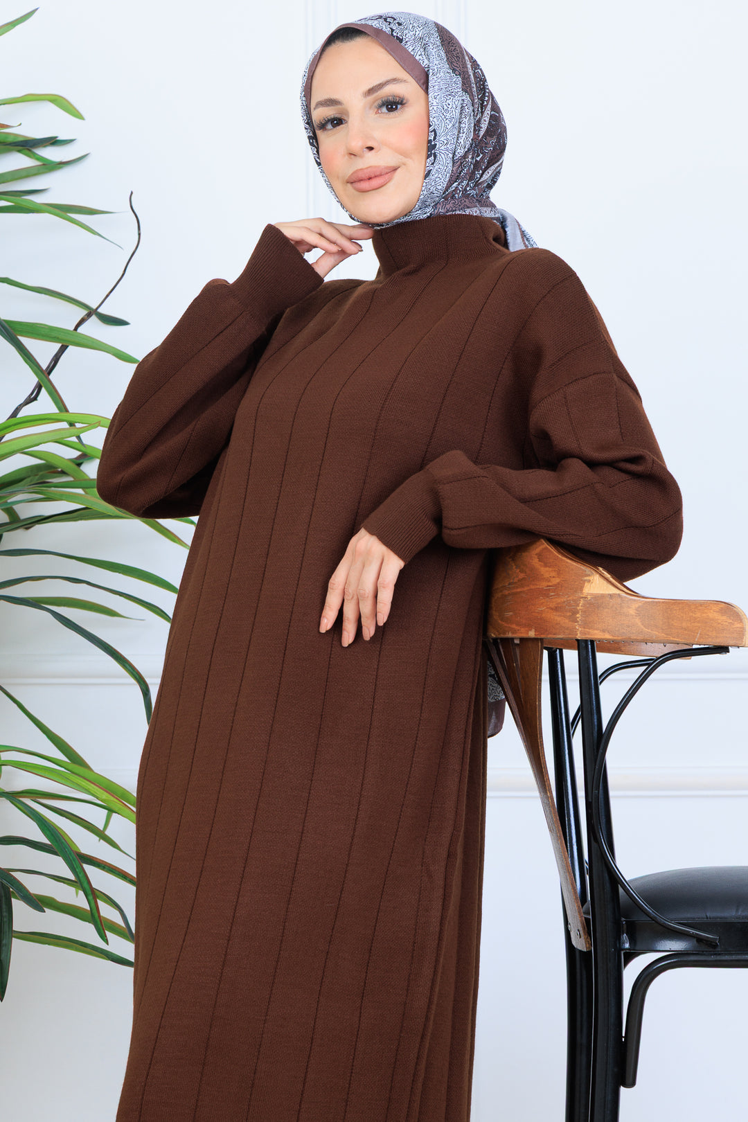 BNG Women Ribbed Knit Dress N7085 Brown - Paramount