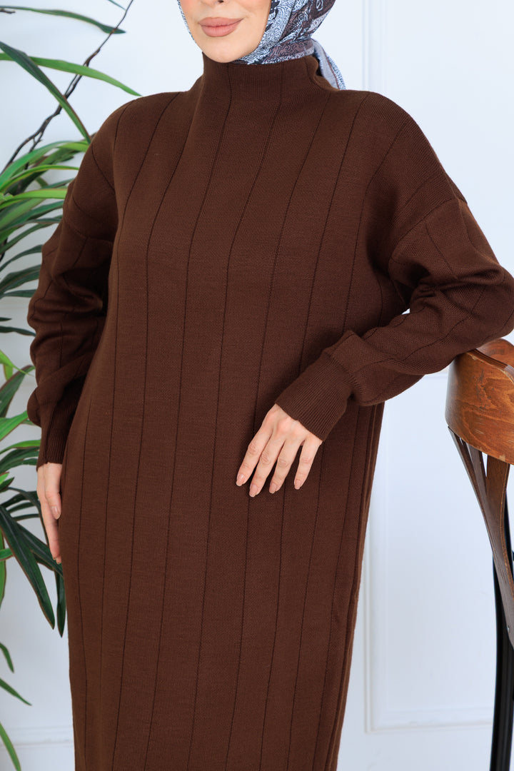 BNG Women Ribbed Knit Dress N7085 Brown - Paramount