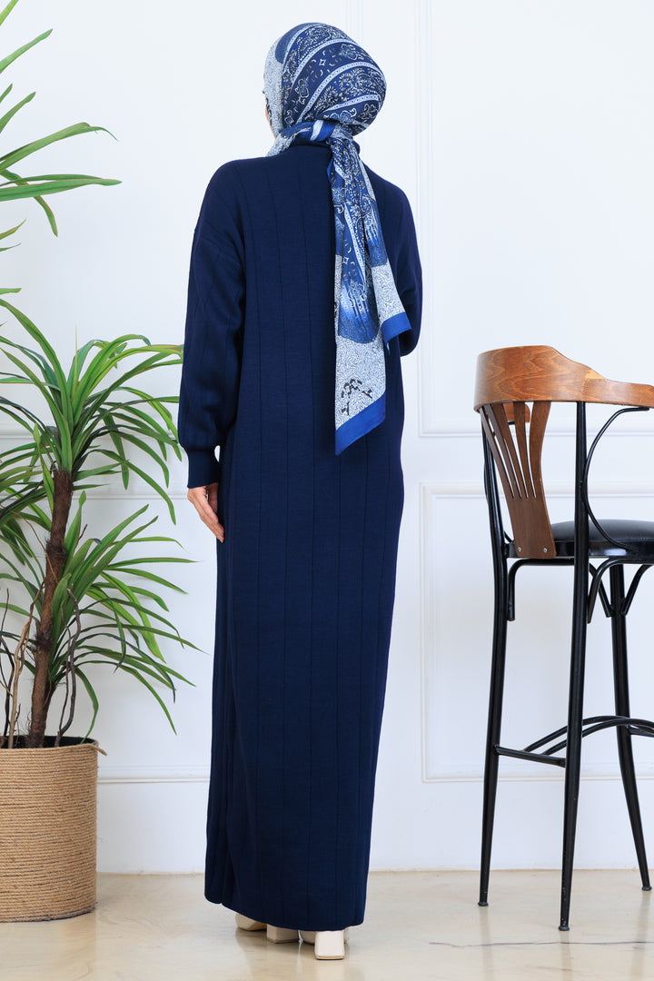 BNG Women Ribbed Knit Dress N7085 Navy - Chillum