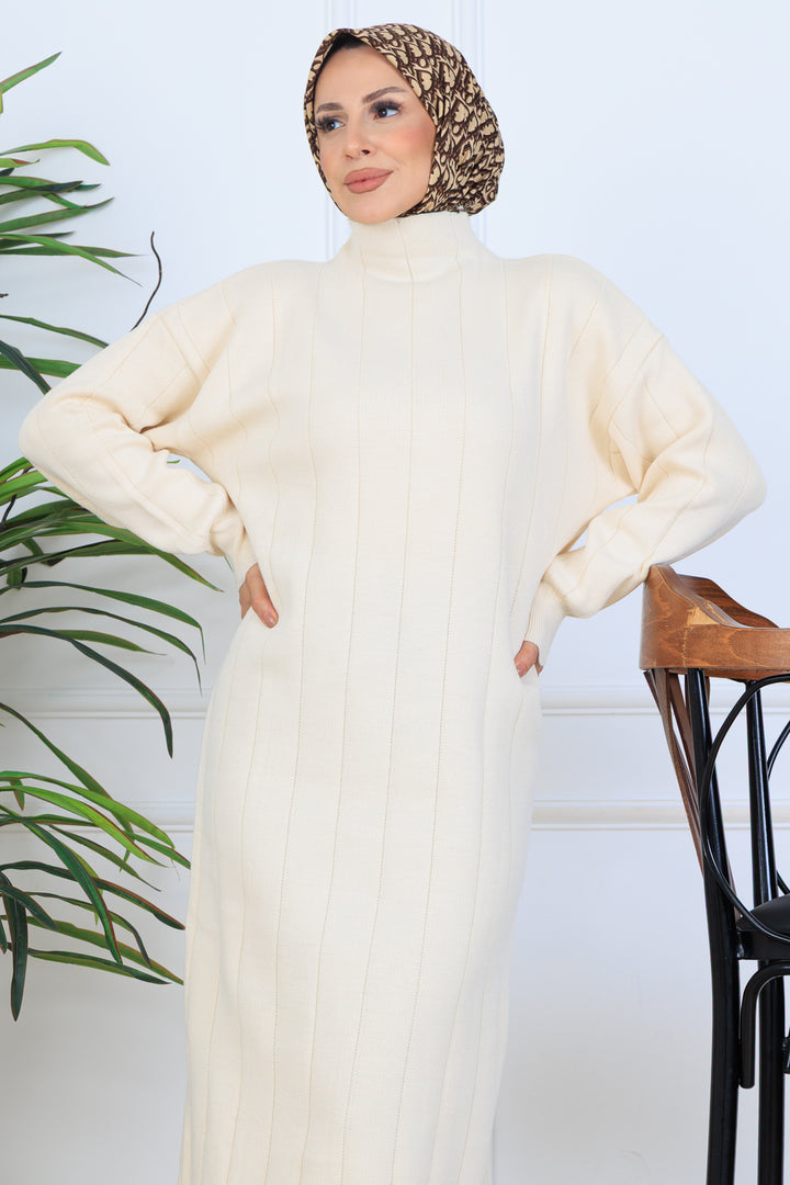 BNG Women Ribbed Knit Dress N7085 Stone Color - Draper