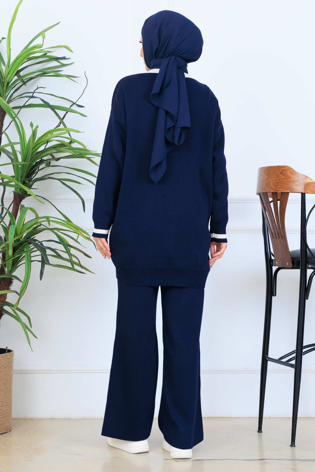 BNG Women Pocket Sweater Set N7068 Navy - Temascalcingo