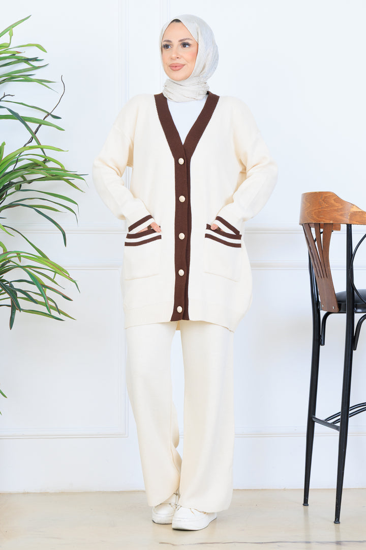 BNG Women Pocket Sweater Set N7068 Stone Color - Vólos