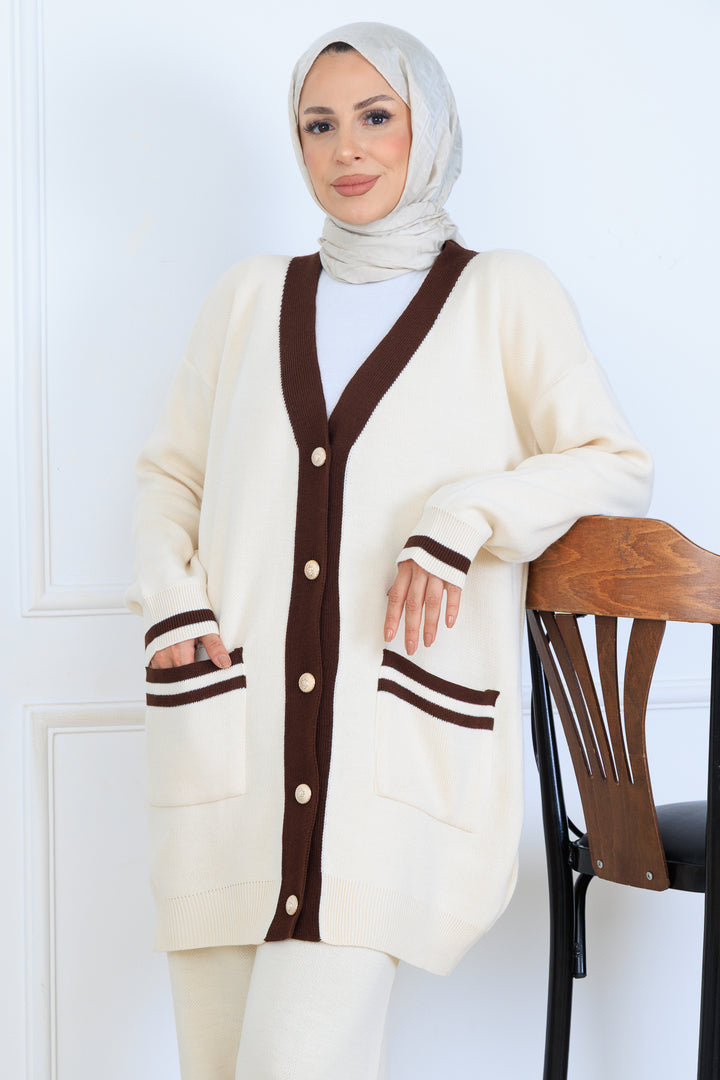 BNG Women Pocket Sweater Set N7068 Stone Color - Vólos