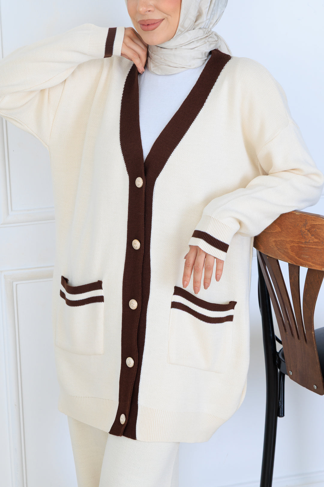 BNG Women Pocket Sweater Set N7068 Stone Color - Vólos