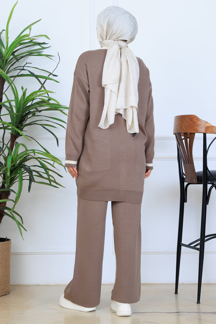 BNG Women Pocket Sweater Set N7068 Mink - Oyster Bay