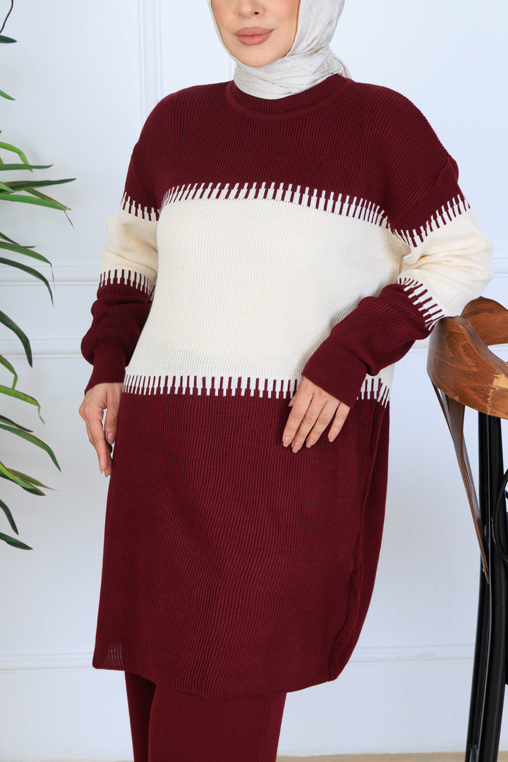 BNG Women Triko Takım N7060 Bordo - Sutton in Ashfield