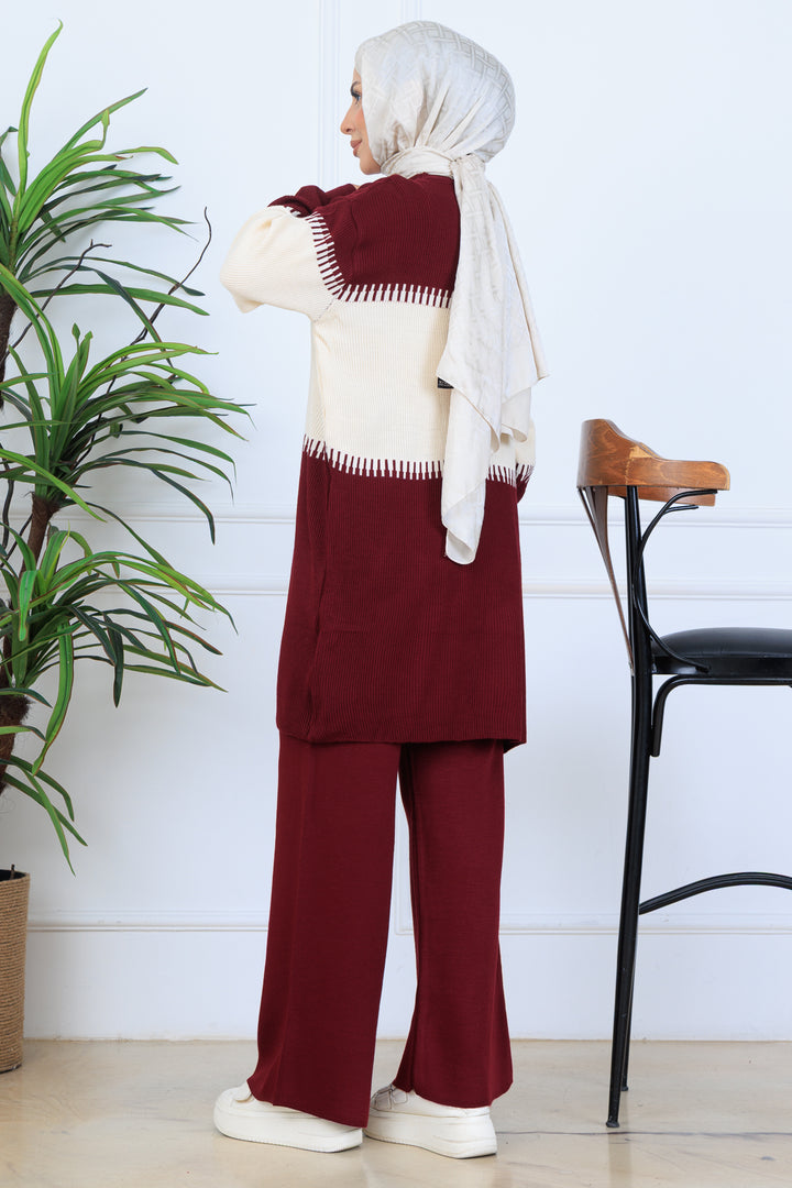 BNG Women Triko Takım N7060 Bordo - Sutton in Ashfield