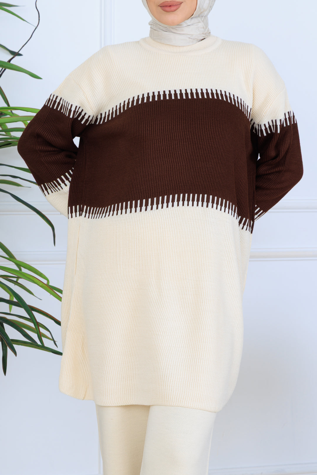 BNG Women Knit Set N7060 Brown - Latina