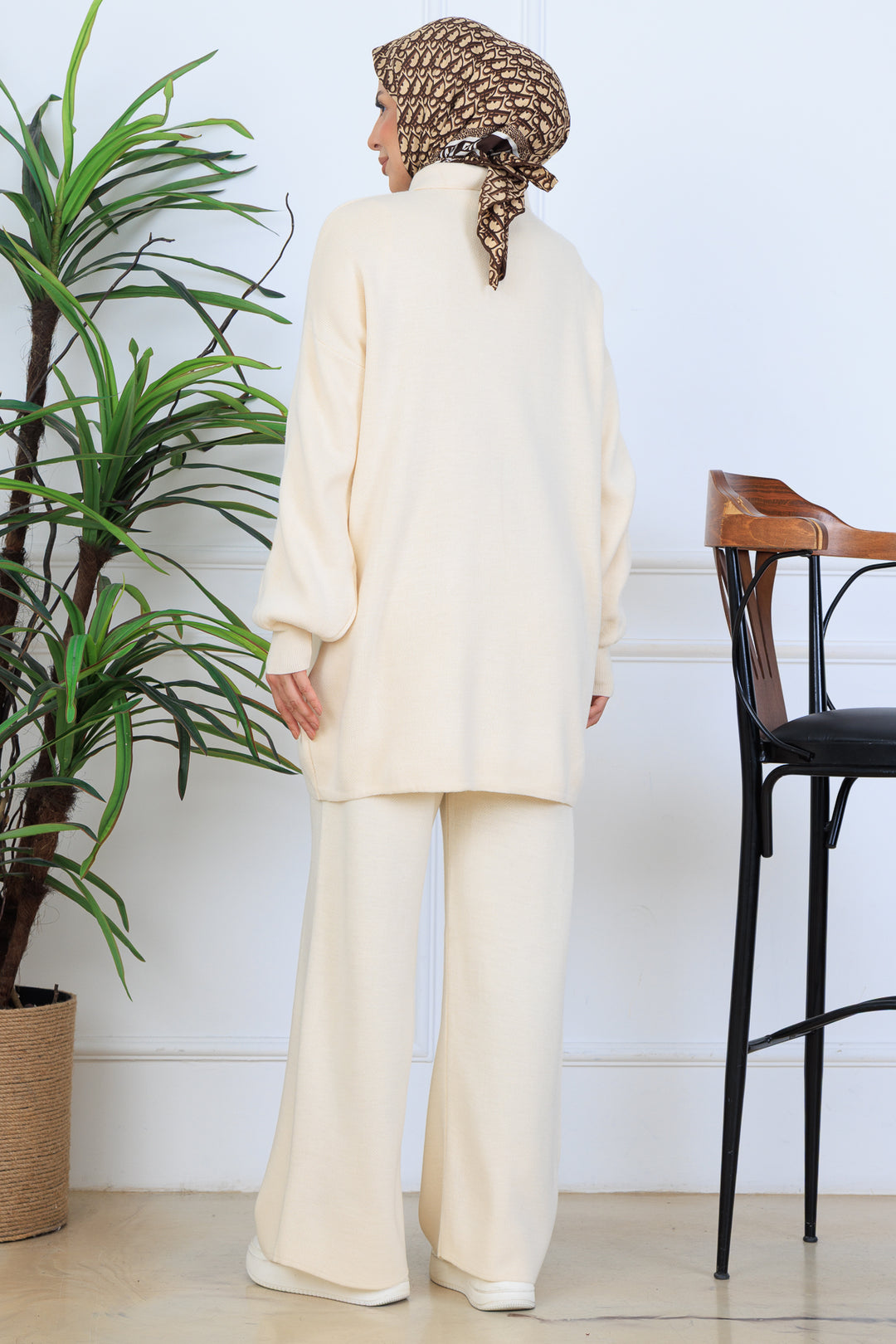 BNG Women Button Detailed Knit Set N7064 Stone Color - Southampton