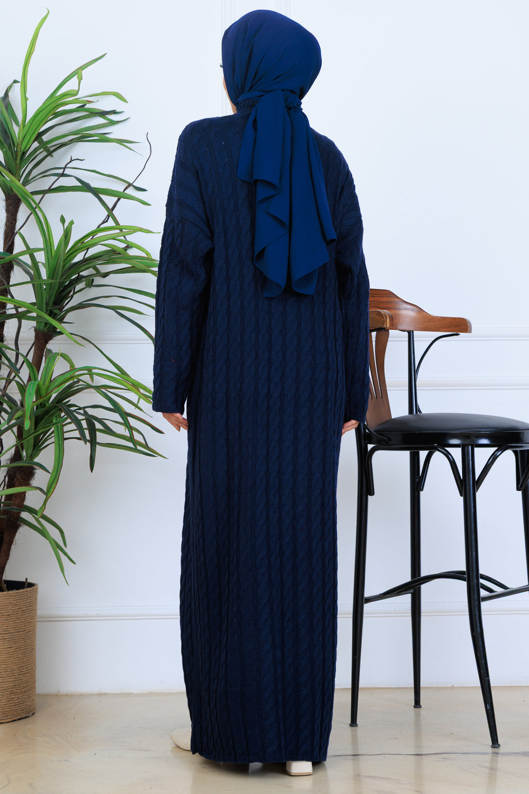 BNG Women Knitted Patterned Dress N7082 Navy - Quincy