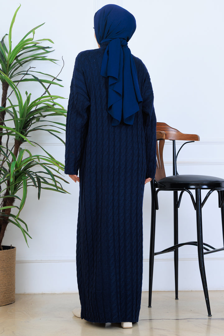 BNG Women Knitted Patterned Dress N7082 Navy - Quincy