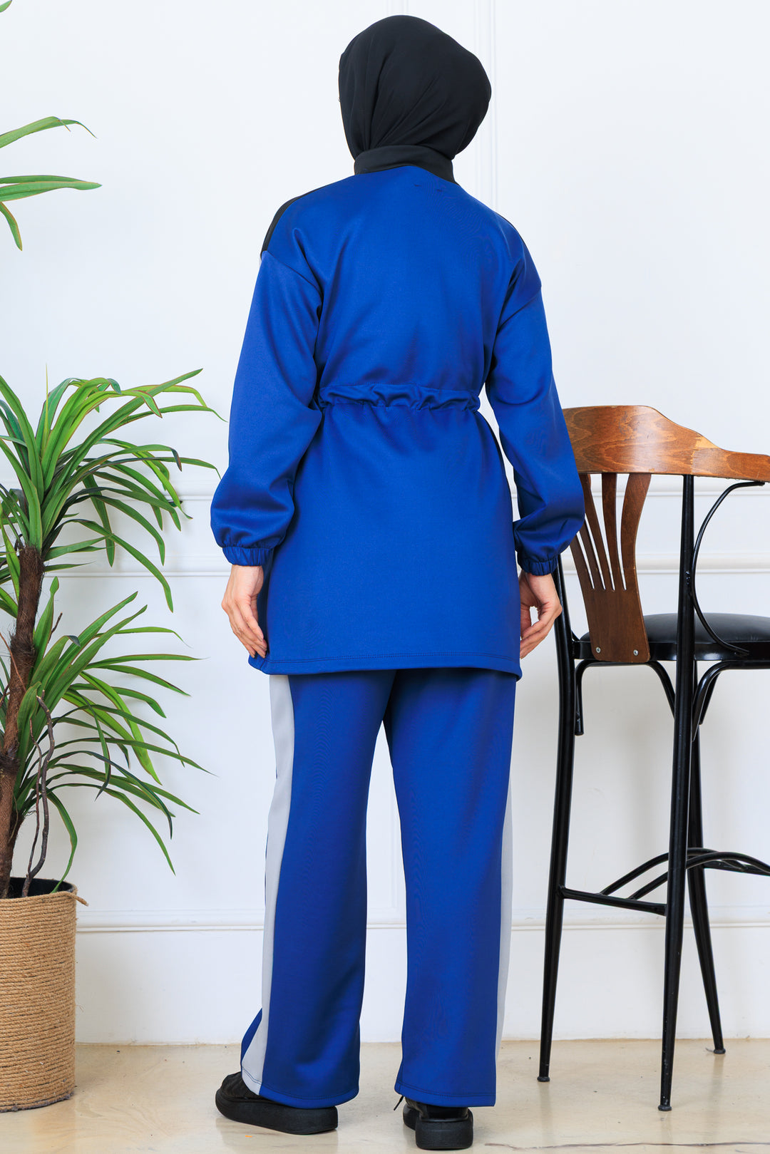 BNG Women Ruched Belted Scuba Set N5349 Indigo - Campeche