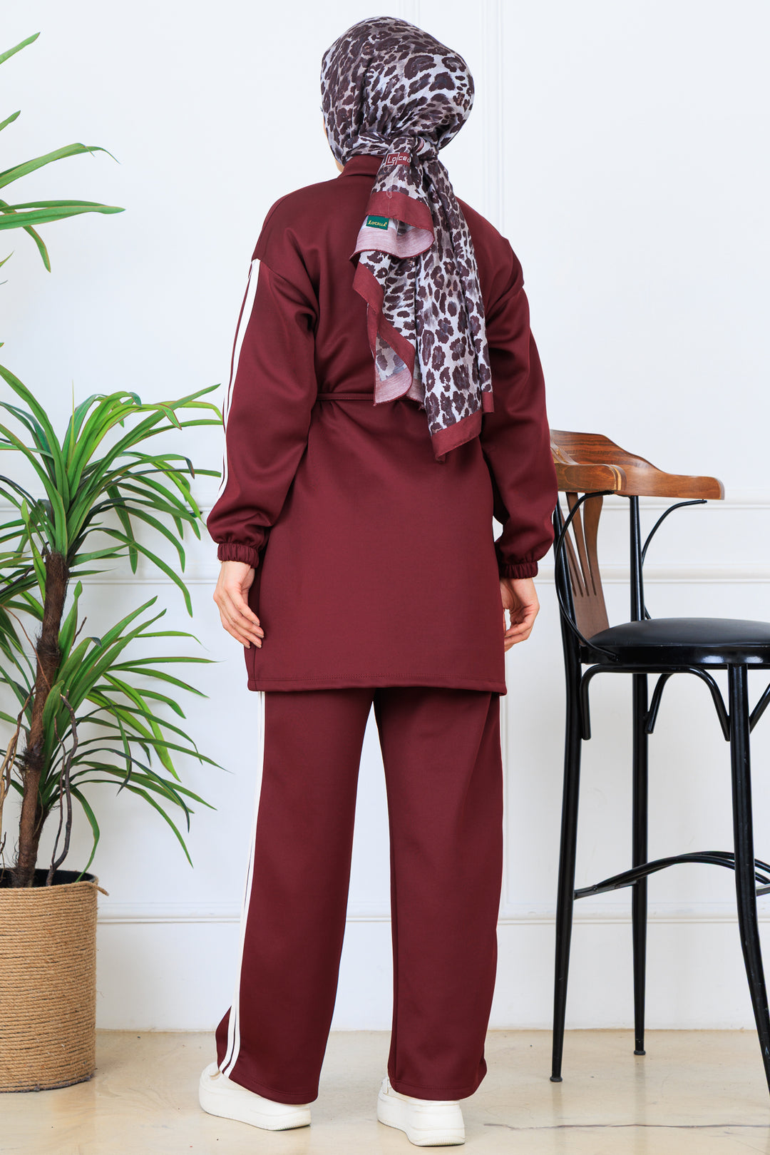 BNG Women Biyeli Scuba Suit N5333 Burgundy - Hallandale Beach