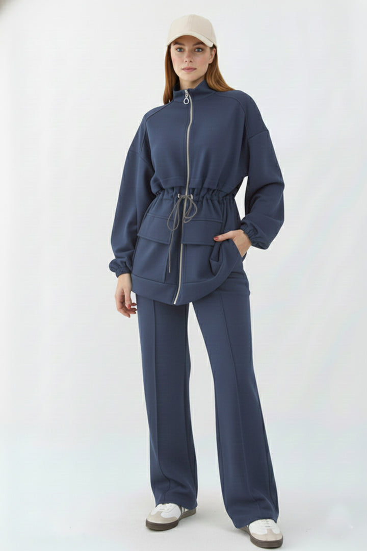 BNG Women Ruched Scuba Set N5404 Anthracite - Hutchinson