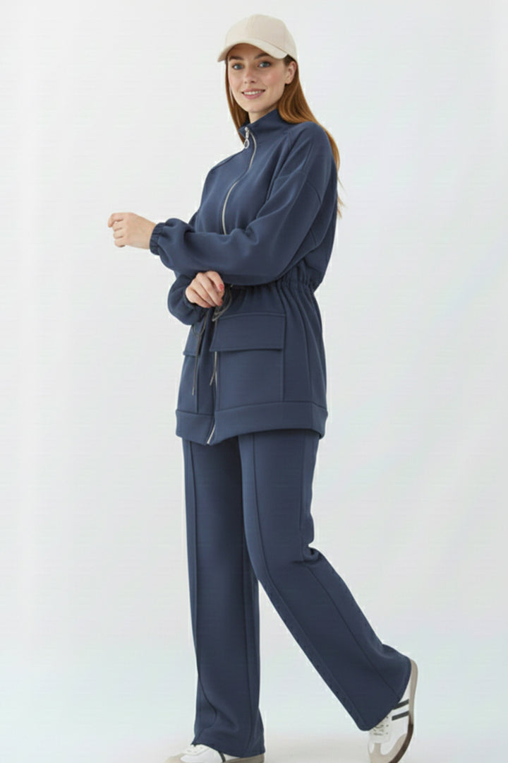 BNG Women Ruched Scuba Set N5404 Anthracite - Hutchinson