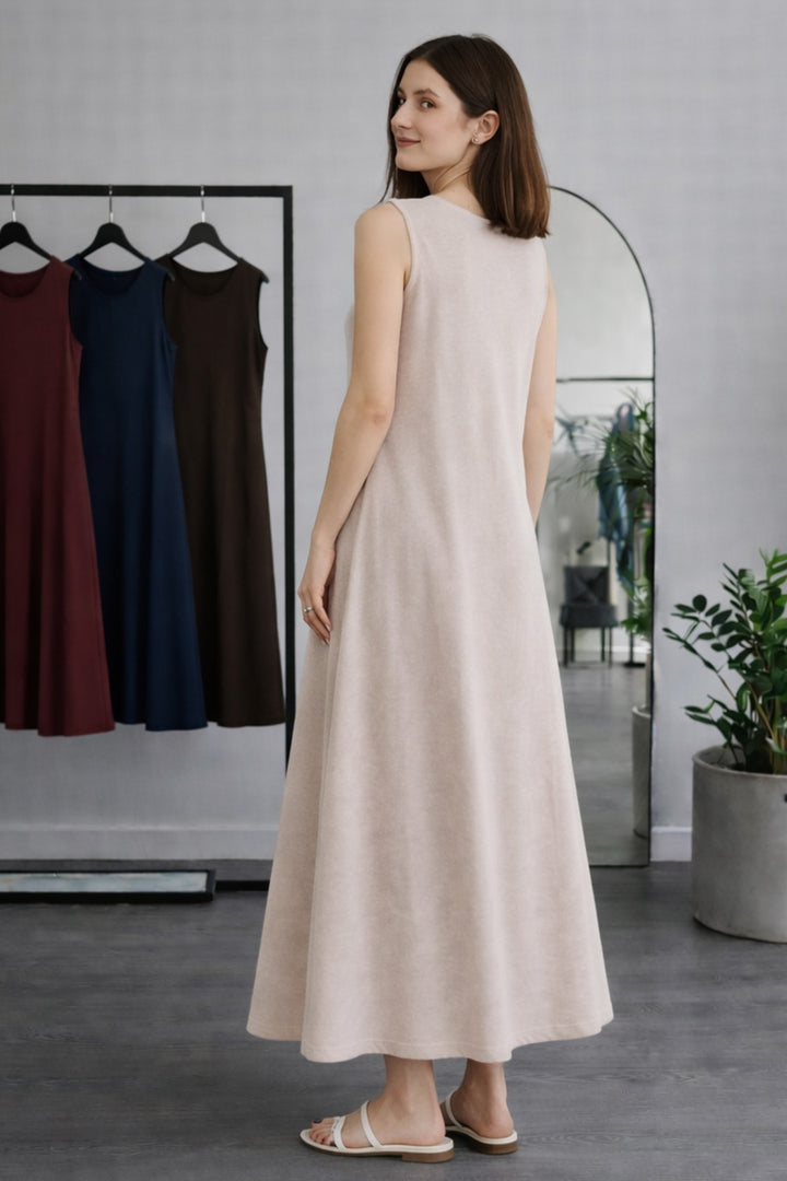 BNG Women Kolsuz İçlik Elbise N8102 Bej - Modesto
