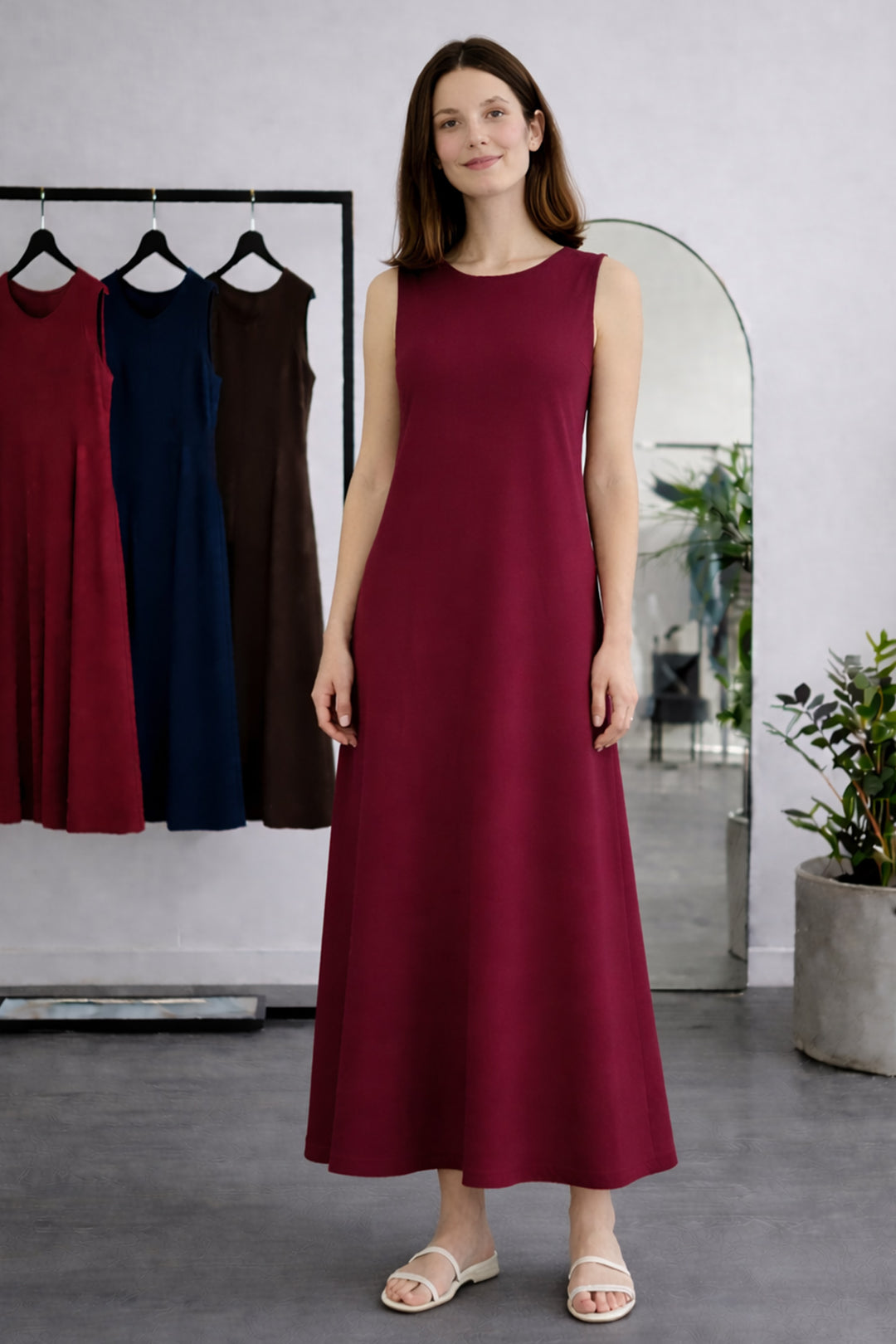 BNG Women Kolsuz İçlik Elbise N8102 Bordo - Owings Mills