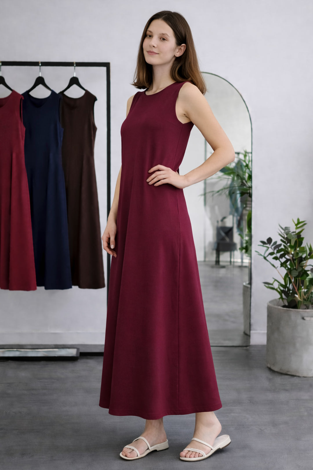 BNG Women Kolsuz İçlik Elbise N8102 Bordo - Owings Mills