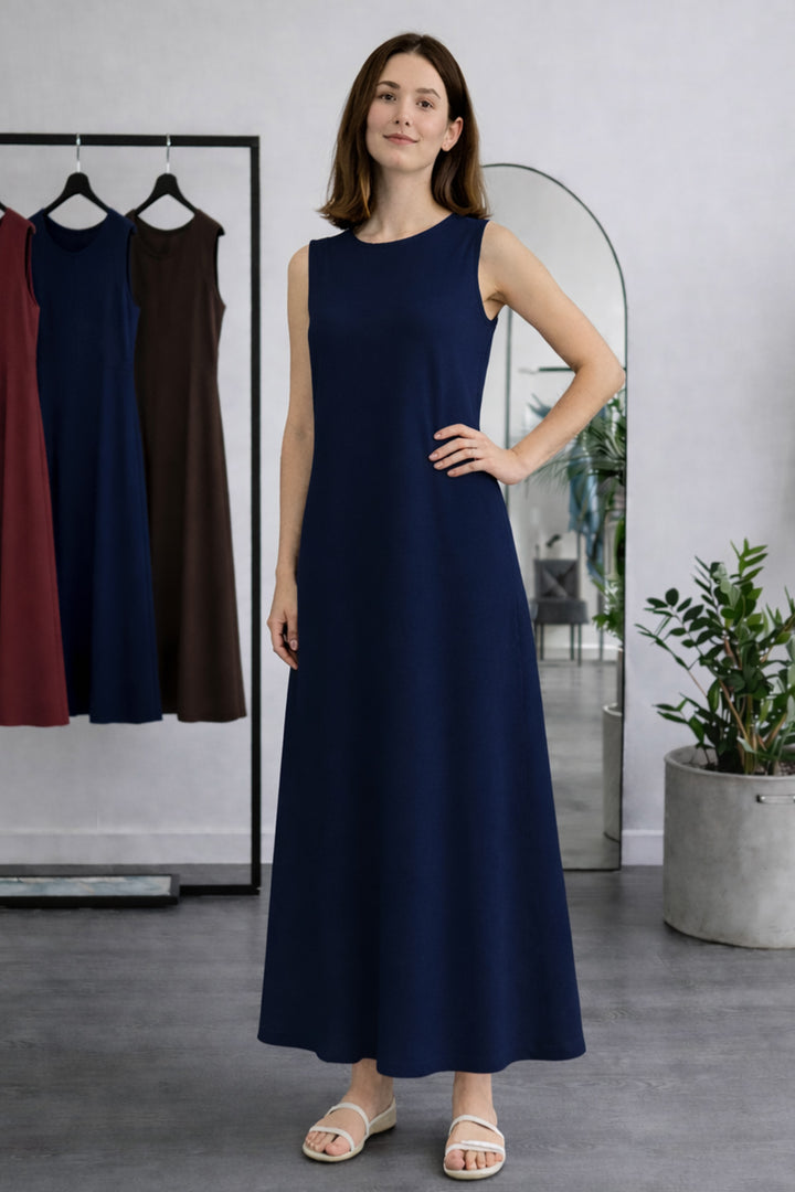 BNG Women Kolsuz İçlik Elbise N8102 Lacivert - Petaluma