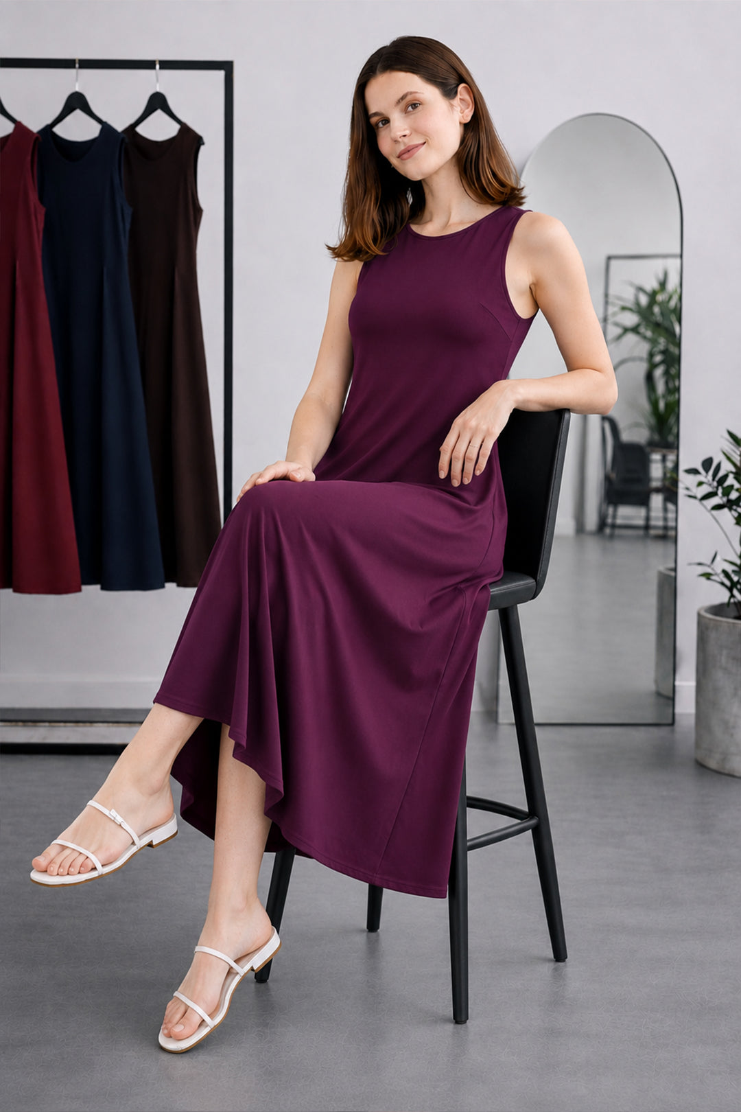 BNG Women Kolsuz İçlik Elbise N8102 Mor - Gloucester