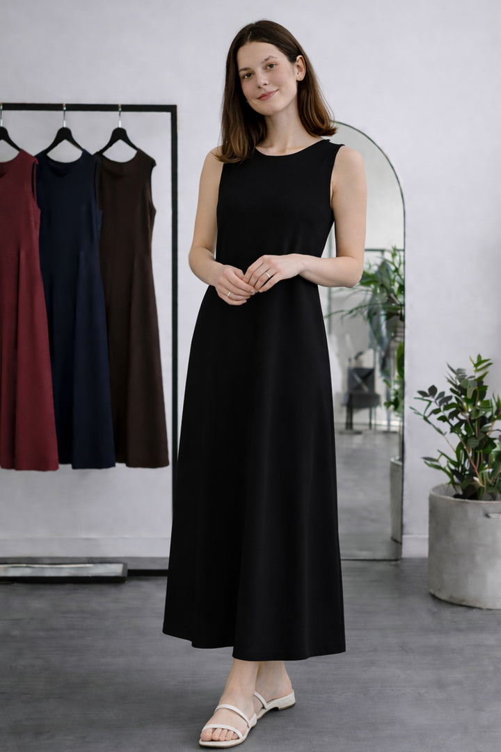 BNG Women Kolsuz İçlik Elbise N8102 Siyah - Binghamton