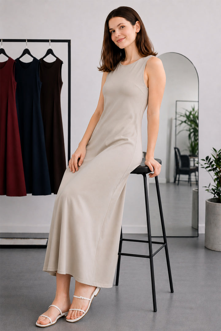BNG Women Kolsuz İçlik Elbise N8102 Taş Rengi - Hoofddorp