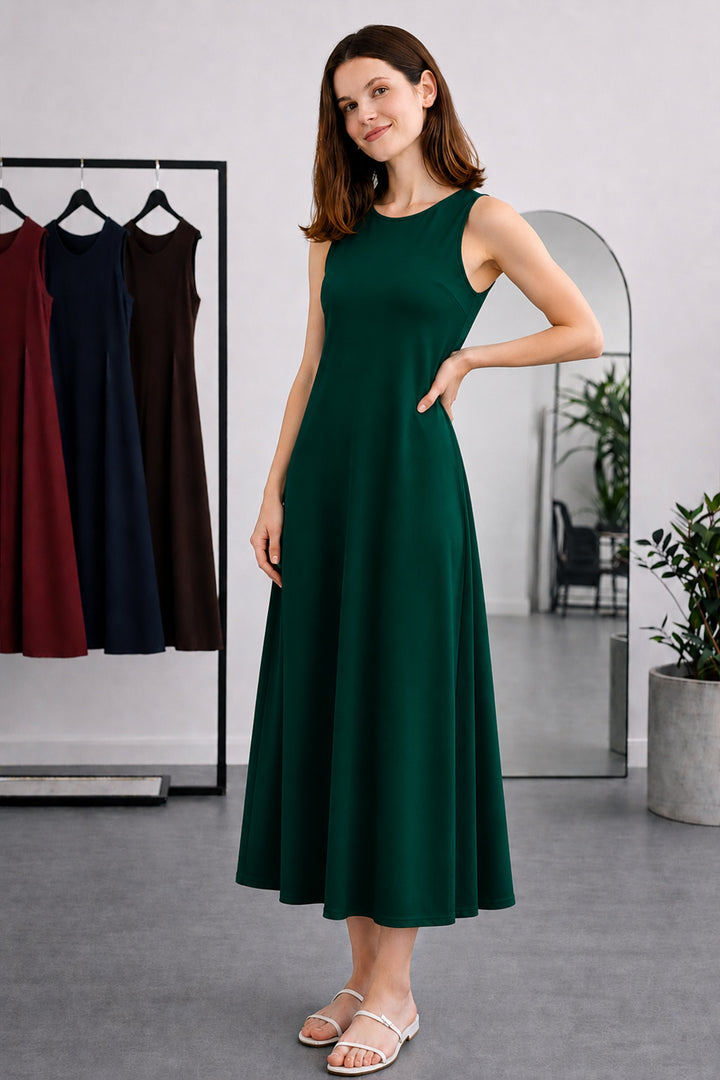 BNG Women Kolsuz İçlik Elbise N8102 Zümrüt Yeşili - Piscataway