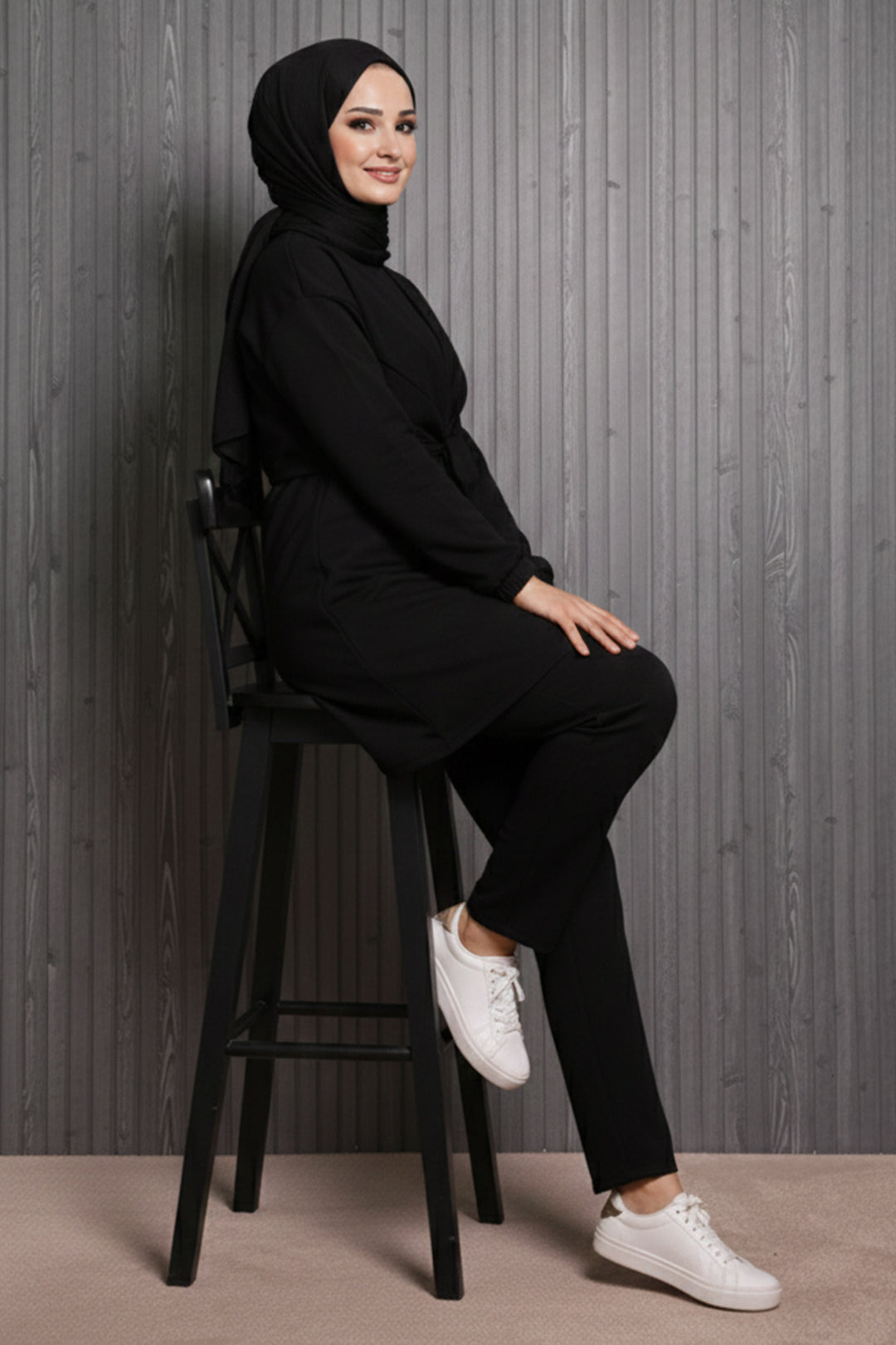 BNG Women Toka Detaylı Oyisho İkili Takım N5424 Siyah - Brownsville