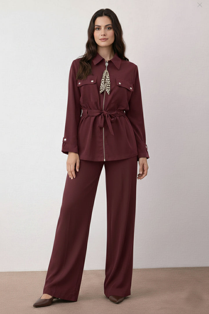 BNG Women Fularlı İkili Takım N7203 Bordo - Sahuayo de Morelos