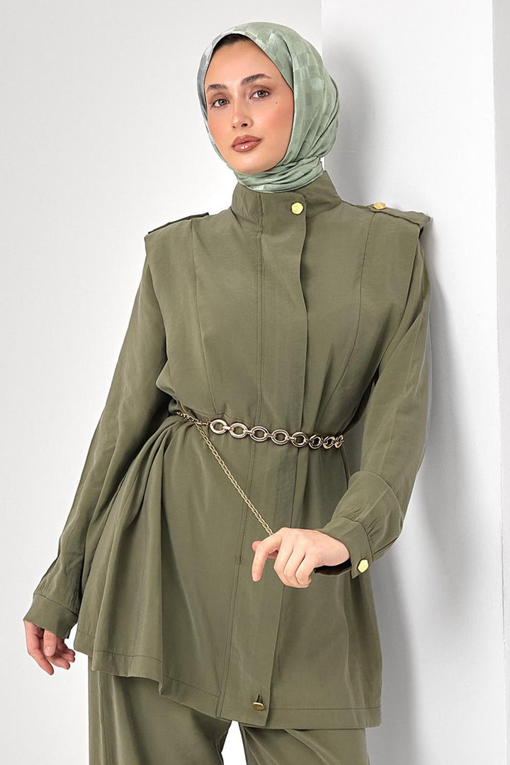 BNG Women Tesettür İkili Takım N7202 Haki - Hounslow