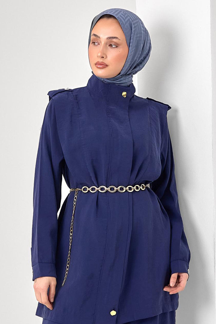 BNG Women Tesettür İkili Takım N7202 Lacivert - Fountain Valley