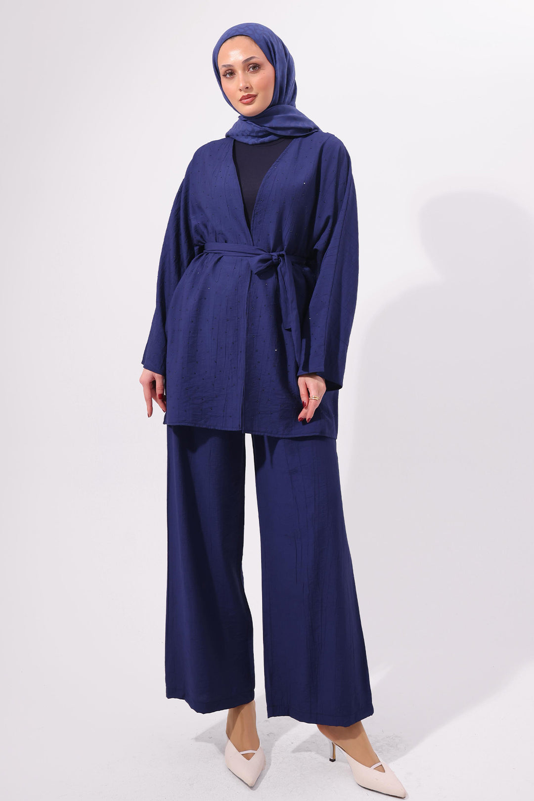 BNG Women Taşlı İkili Takım N7157 Lacivert - Ladispoli